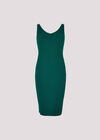 Ribbed Knit Bodycon Midi Dress, Green, large