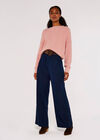 Fuzzy Crop Jumper, Pink, groß