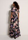 Chloe Floral Wrap Maxi Dress, Navy, large