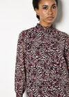 Animal Print Chiffon Top, Pink, large