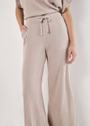 Soft Knit Wide Leg Trousers, Stone, large