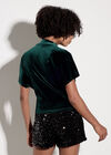 Velvet Batwing T-Shirt, Green, large