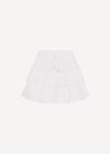 Crochet Tiered Mini Skort, White, large