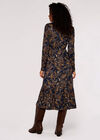 Paisley Tiered  Midi Dress, Navy, large