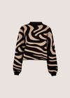 Zebra Print Jumper, Black, large