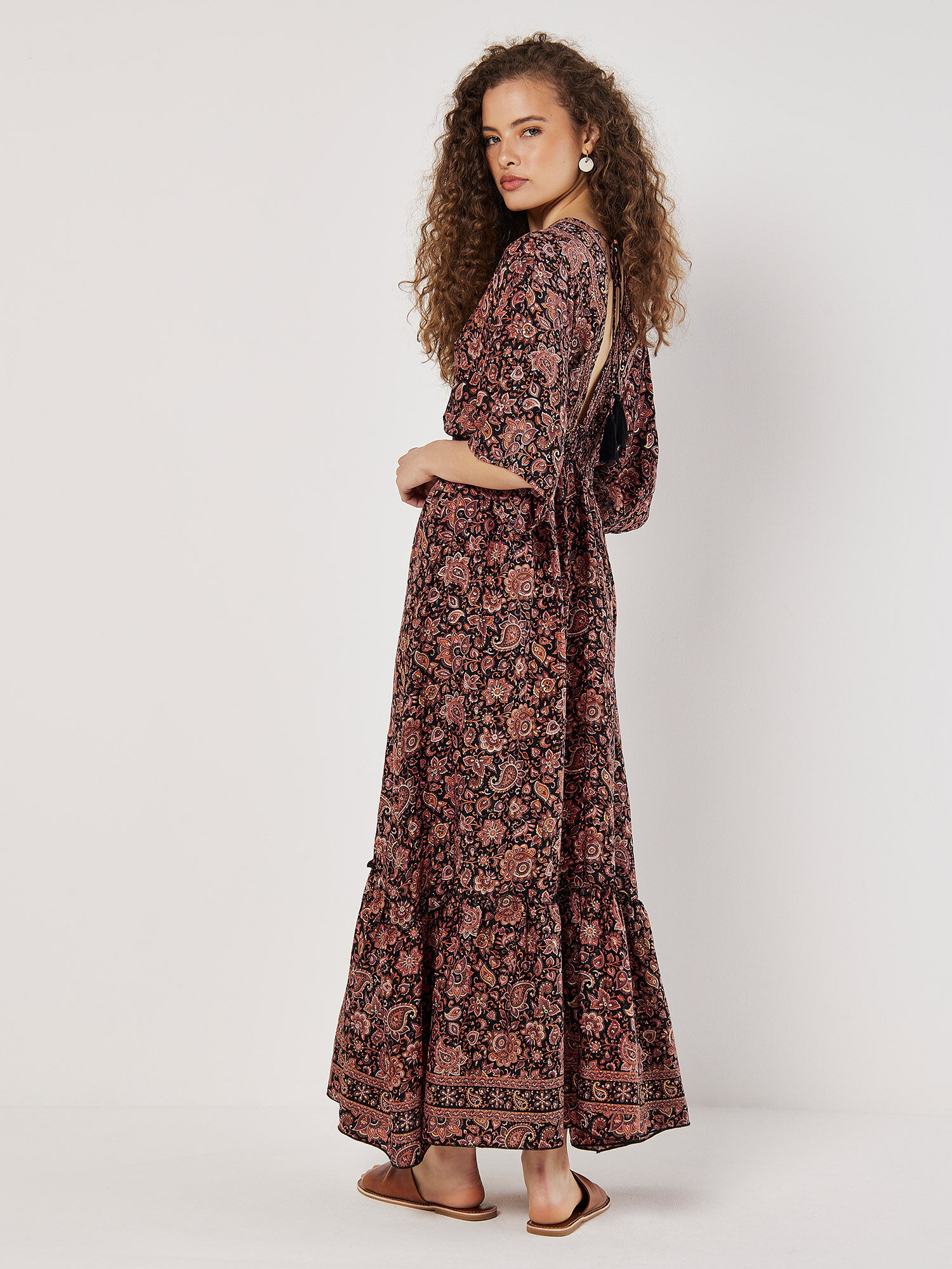 Paisley satin dress sale