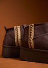 Cosy Platform Ankle Boots, Brown, large