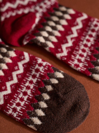 Fair Isle Patterned Socks