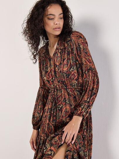 Paisley Sparkle Midaxi Dress