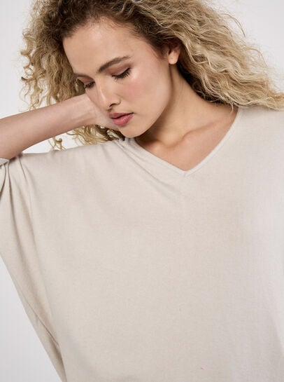 Soft Touch Oversized Batwing Top