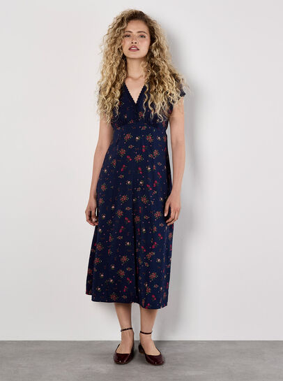 Floral Heart Midi Dress