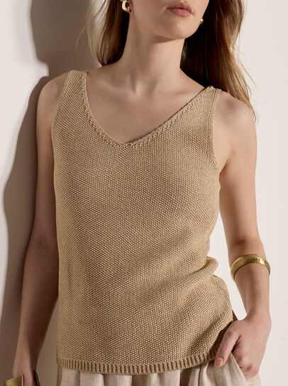 Gold Sparkle Knitted Cami Top