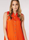 High-Low Shirt Mini Dress, Orange, large