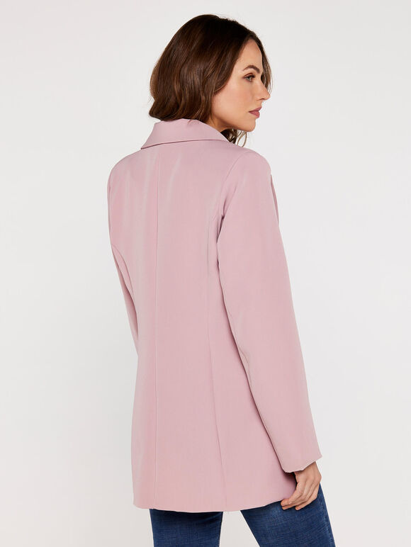 Double Breasted Blazer, Pink, large