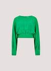 Split Back Crop Top, Green, large