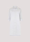 Oversized Shirt Mini  Dress, White, large