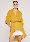 Raw Edge Tunic Top, Mustard, large