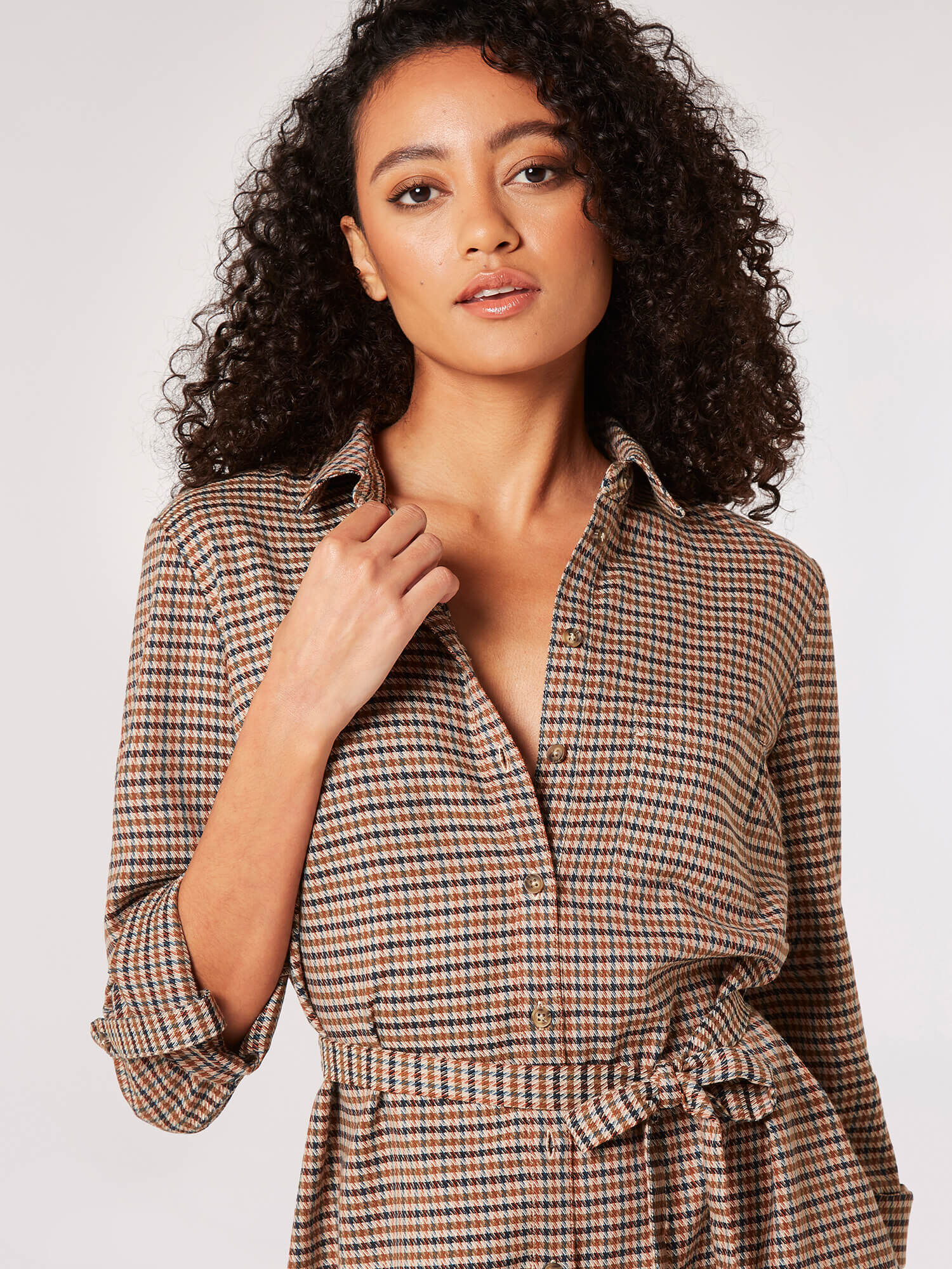 Check Shirt Mini Dress | Apricot Clothing