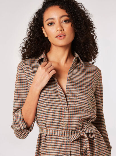 Check Shirt Mini Dress