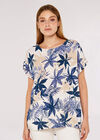 Ornamental Leaf Top, Blue, large