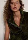 Fleece Zip-Through Gilet, Khaki, large