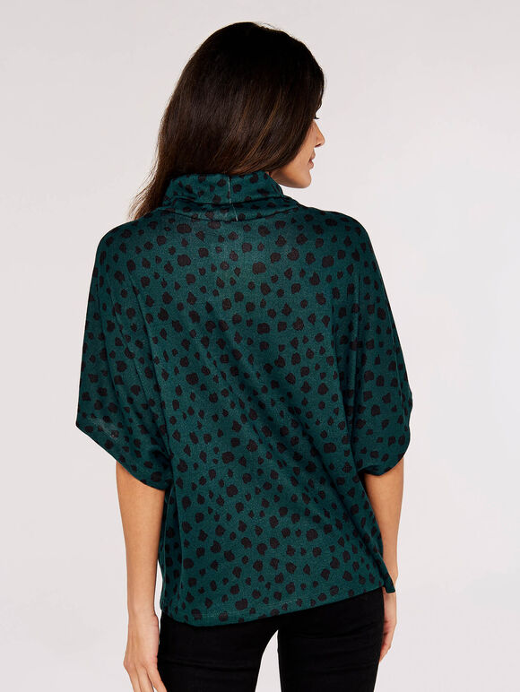 Dot Batwing Top, Green, large