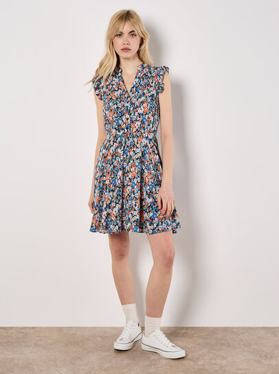 Ditsy Floral Ruffle Mini Dress