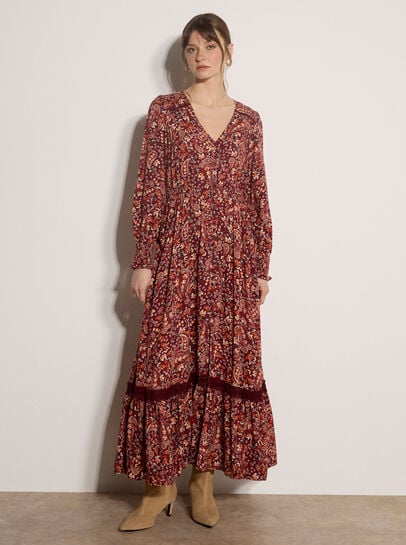 Paisley Floral Maxi Dress