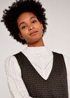 Arrow Pinafore Dress, Khaki, large