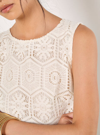 Crochet Lace Tile Shell Top