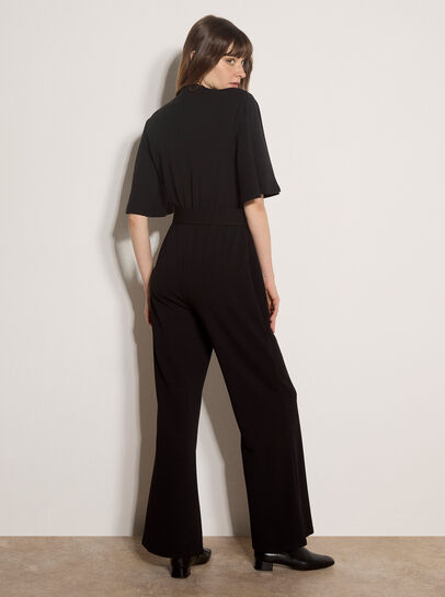 Jersey Crepe Straight-Leg Jumpsuit