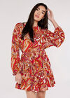 Swirl Flute  Mini Dress, Pink, large