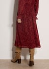 Chiffon Paisley A-Line Midaxi Skirt, Burgundy, large
