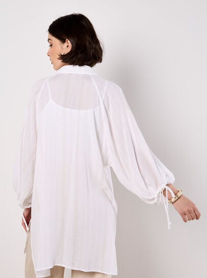 Oversized Longline Shimmer Shirt