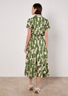 Brushstroke Squares Utility Midi Dress, Green, large