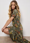 Watercolour Floral Maxi Dress, Khaki, large