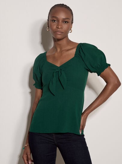 Tie Front Milkmaid Top