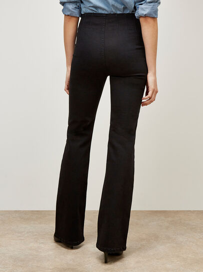 Rosa High Waist Pintuck Flare Jeans