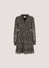 Paisley Mini Dress, Black, large