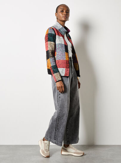Colourful Check Fleece Jacket