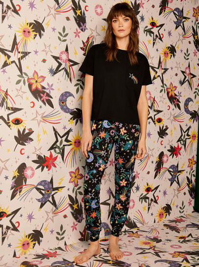 Colourful Print Pyjamas Trousers