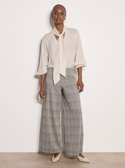 Heritage Check Wide-Leg Trousers