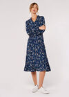 Meadow Floral  Midi Dress, Navy, large