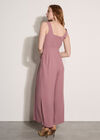 Crepe Wide-Leg Jumpsuit, Lilac, large