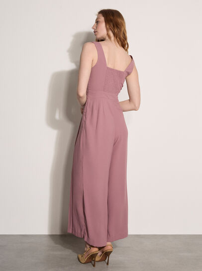 Crepe Wide-Leg Jumpsuit