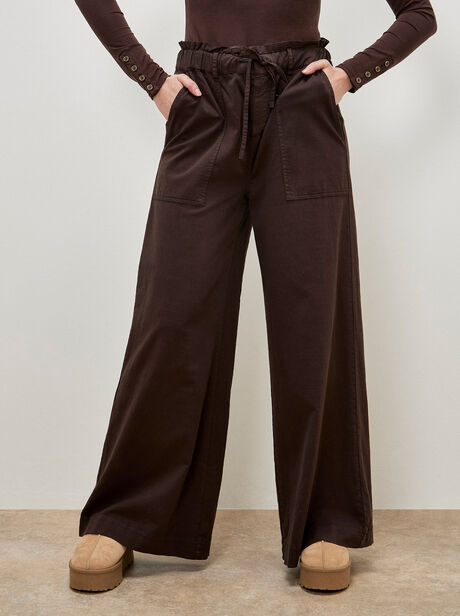 Paper Bag Waist Wide Leg Trousers