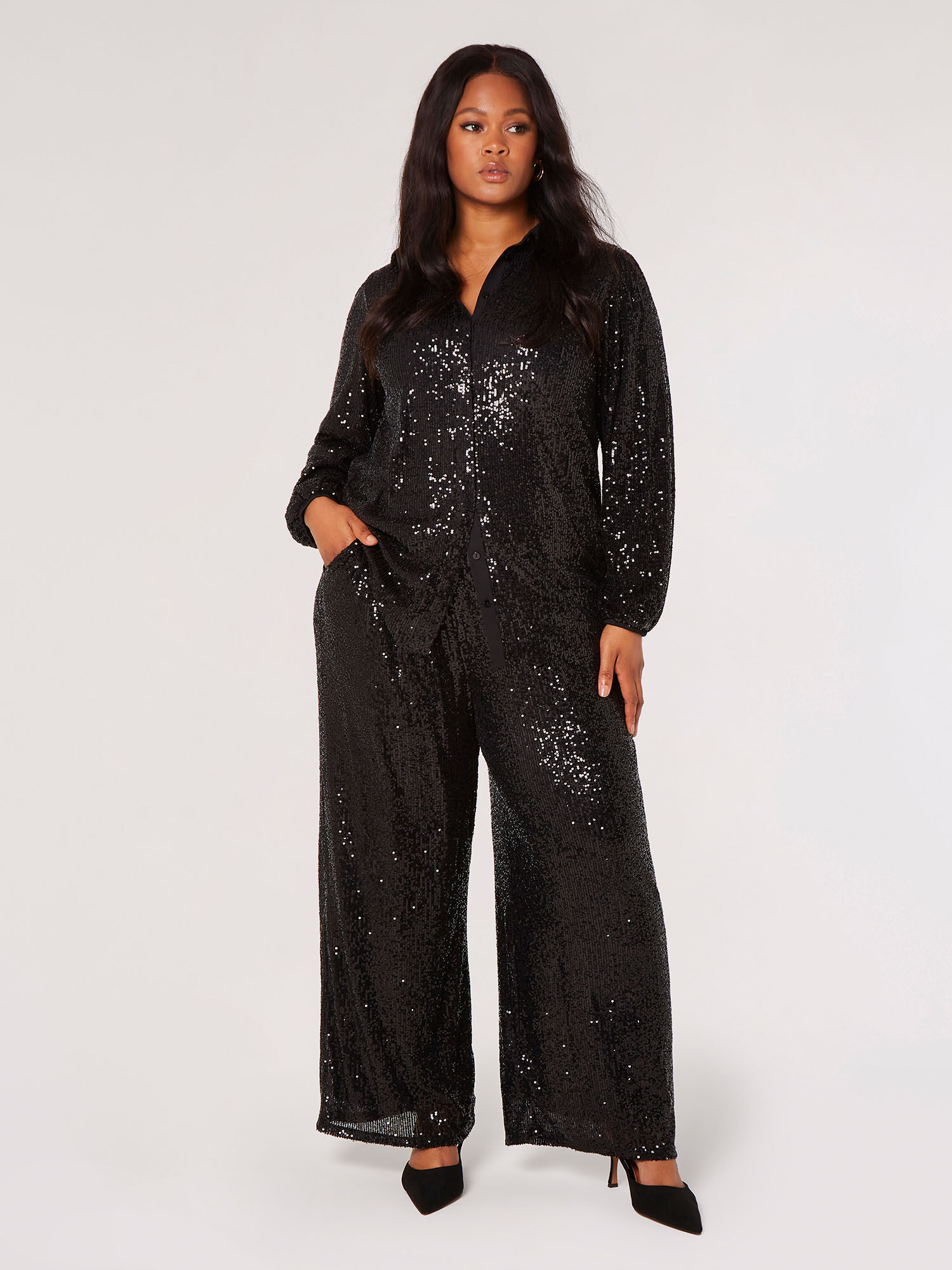 Chemise A Paillettes Curve Vetements Apricot