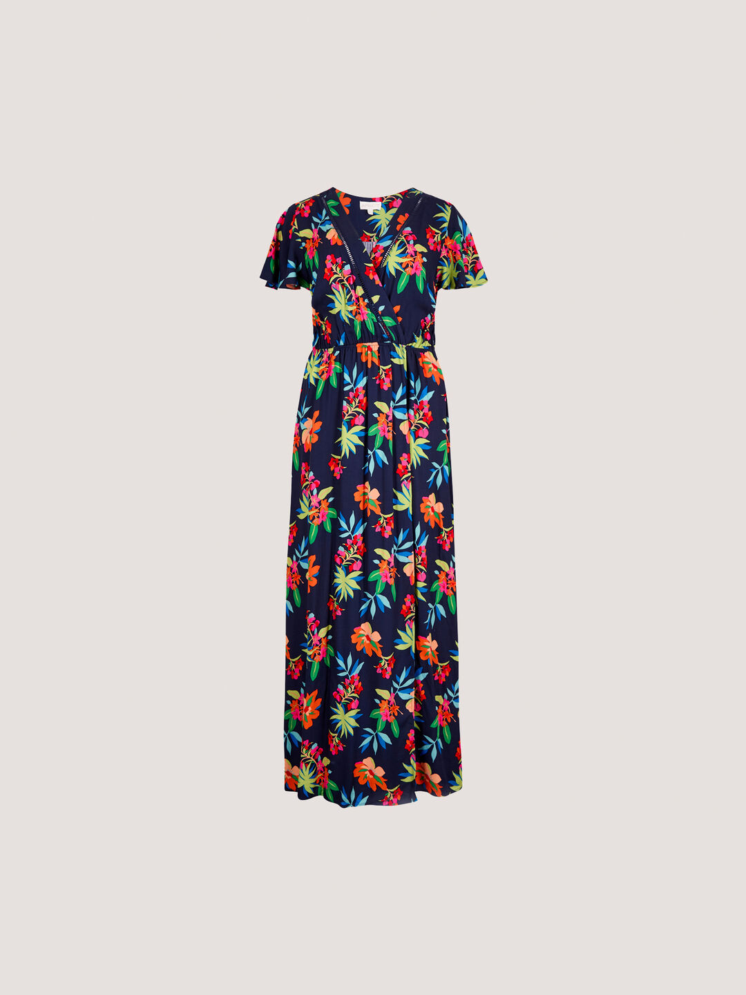 Tropical Print Wrap Maxi Dress | Apricot Clothing