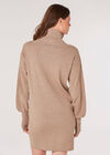 Soft Knit Jumper Mini Dress, Cream, large