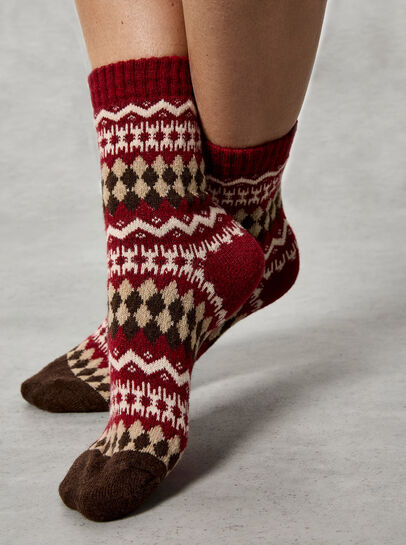 Fairisle Patterned Socks